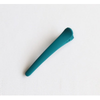 Матовая заколка-крокодильчик бирюзового цвета