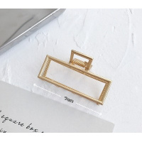 Металлическая прямоугольная заколка-крабик