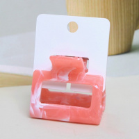 Прямоугольный розовый крабик под мрамор