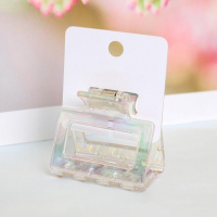 Перламутровый прозрачный крабик для волос