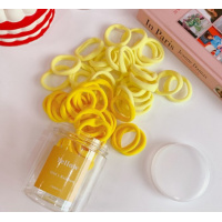 Набор из 50 нейлоновых резинок для волос желтого цвета