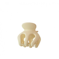 Маленькая молочная заколка-крабик для волос