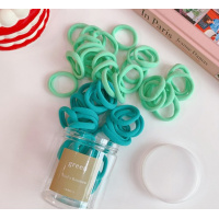 Набор из 50 нейлоновых резинок для волос бирюзового цвета