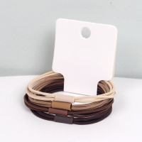 Коричнево-бежевый набор из 4 резинок для волос