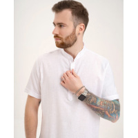Белая рубашка из фактурного хлопка