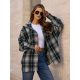 Шерстяная оверсайз рубашка в клетку