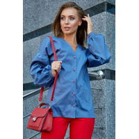 Синяя женская рубашка Seventeen 1185.3619