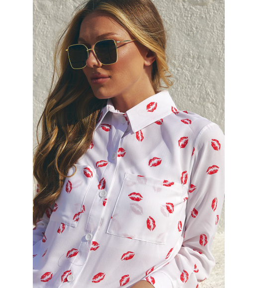 Белая женская рубашка Seventeen 2303.6393