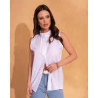 Белая рубашка без рукавов