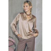 Коричневая женская рубашка Seventeen 2228.6159