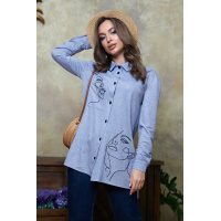 Голубая женская рубашка Seventeen 1327.4010