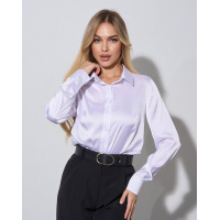 Классическая шелковая рубашка белого цвета