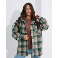 Шерстяная клетчатая рубашка с карманом