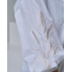 Белая коттоновая рубашка с вышивкой на рукавах