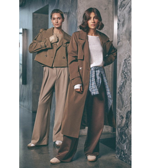 Коричневый женский тренч Seventeen 2246.6285