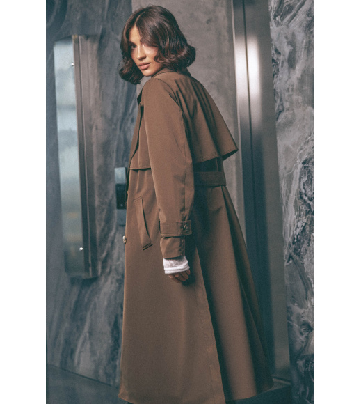 Коричневый женский тренч Seventeen 2246.6285