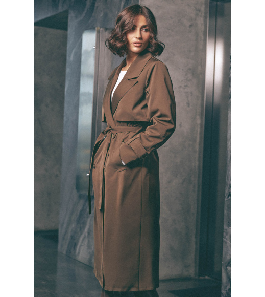 Коричневый женский тренч Seventeen 2246.6285