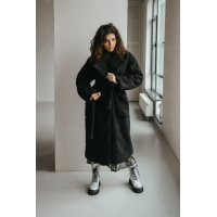 Черное женское пальто-шуба Seventeen 2026.5274