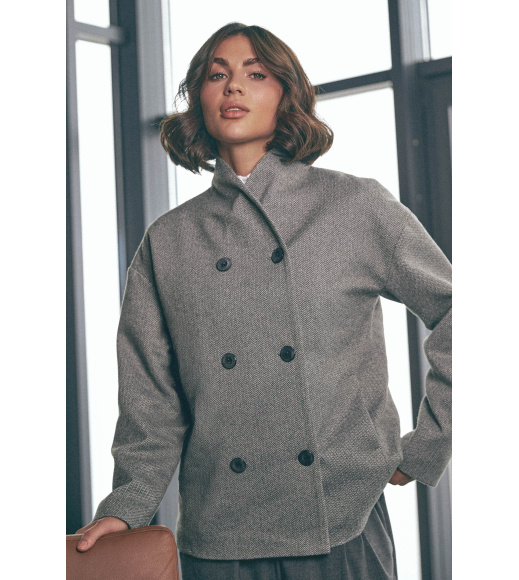 Серое женское пальто Seventeen 2260.6259