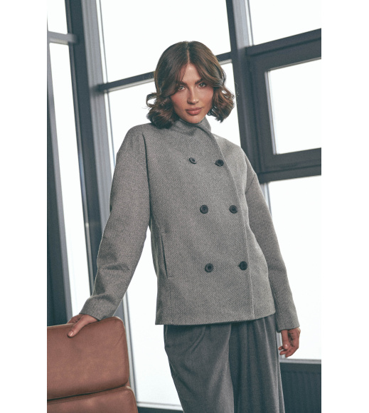 Серое женское пальто Seventeen 2260.6259