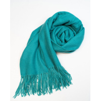 Кашемировый шарф палантин бирюзового цвета