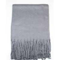 Вовняний довгий шарф сірого кольору