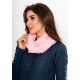 Рожевий однотонний шарф-хомут декоративної в`язки