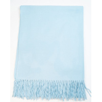 Кашемировый шарф палантин голубого цвета