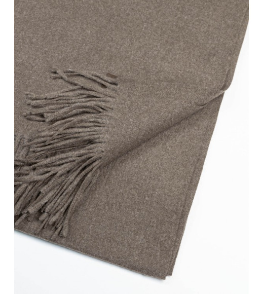 Кашемировый шарф палантин коричневого цвета