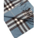 Серый кашемировый шарф с бахромой