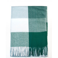 Зелений шарф-палантин з кашеміру