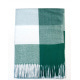 Зеленый клетчатый шарф-палантин из кашемира