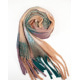 Шерстяной клетчатый шарф с бахромой