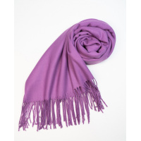 Фиолетовый шарф-палантин из однотонного кашемира