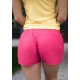 Спортивные легкие шорты кораллового цвета с ярким принтом