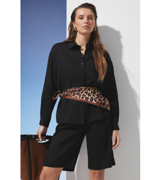 Черные женские шорты бермуды Seventeen 2269.6328