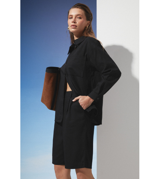 Черные женские шорты бермуды Seventeen 2269.6328