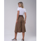 Коричневые коттоновые кюлоты с защипами