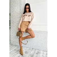 Кофейные женские шорты Seventeen 1704.4575