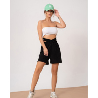 Черные шорты с двойной резинкой