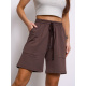 Темно-коричневые трикотажные шорты на резинке
