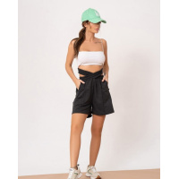 Темно-серые шорты с двойной резинкой