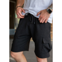 Темно-серые трикотажные шорты с карманами