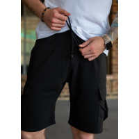 Черные трикотажные шорты с карманами