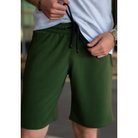 Трикотажные шорты цвета хаки на резинке