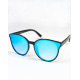 Черные очки с синими зеркальными линзами