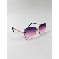 Розовые очки-бабочки со стразами