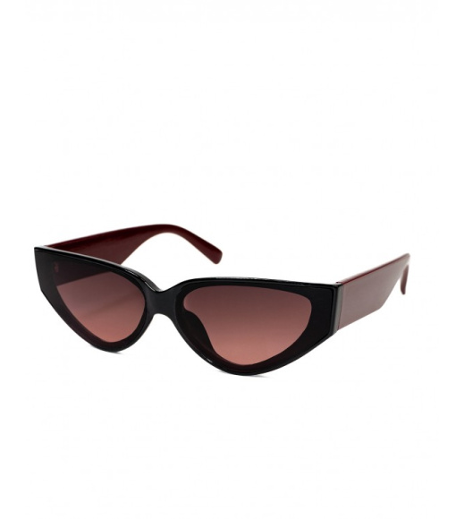 Черно-бордовые узкие солнцезащитные очки