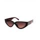 Черно-бордовые узкие солнцезащитные очки