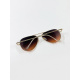 Коричневые солнцезащитные очки авиаторы